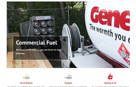 Screenshot of Genesee Energy's website.