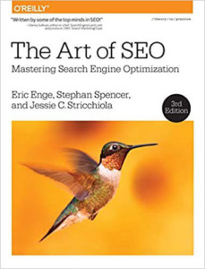 Book "Titled The Art of SEO" with orange humming bird on cover